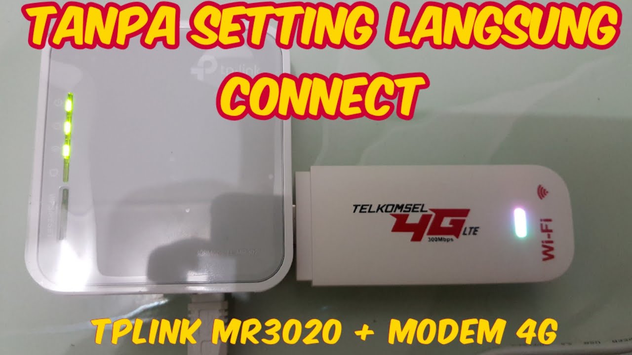 Tanpa setting langsung konek, tplink mr3020+modem 4G