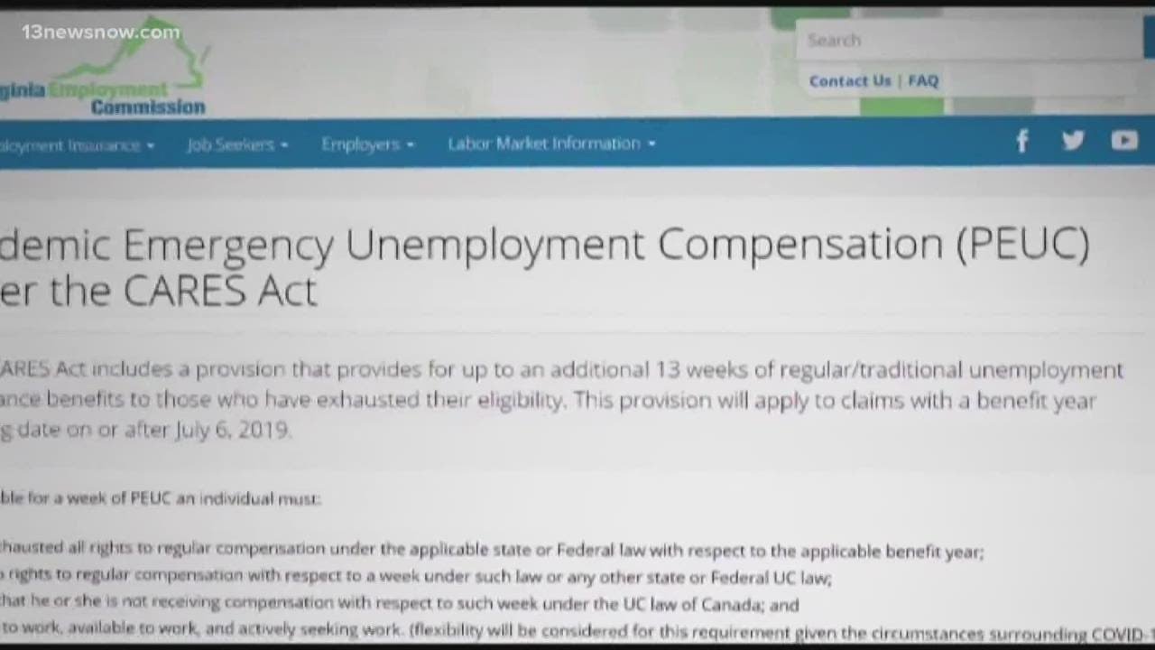 Virginia PEUC application now online, unemployed workers express 