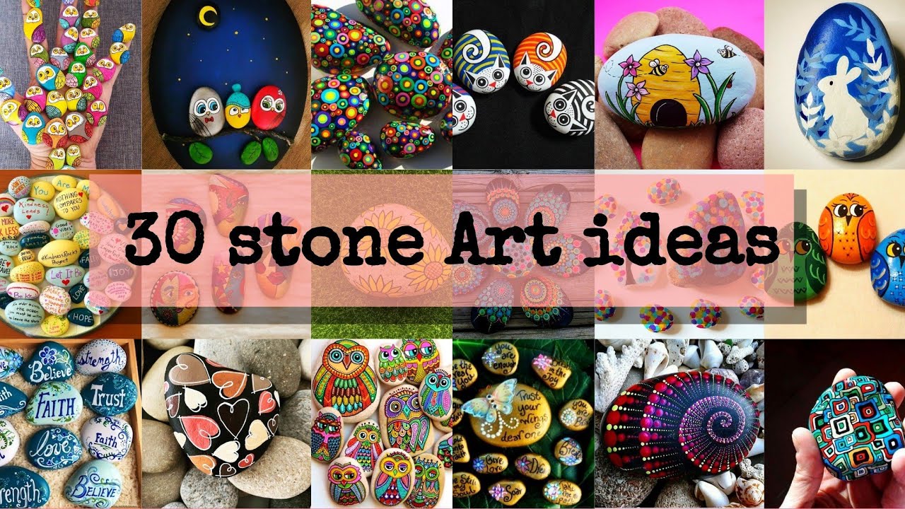 30 Easy Stone Art Ideas For Kids l DIY Pebble Craft Ideas l DIY Rock Painting Craft Ideas/Stone Art