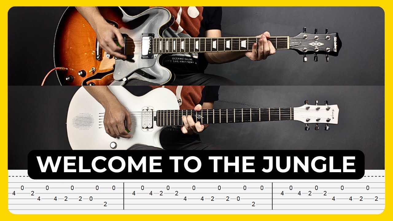 Welcome To The Jungle - Guns N' Roses | Tabs | Guitar Lesson | Cover | Slash + Izzy | Nova Go Sonic