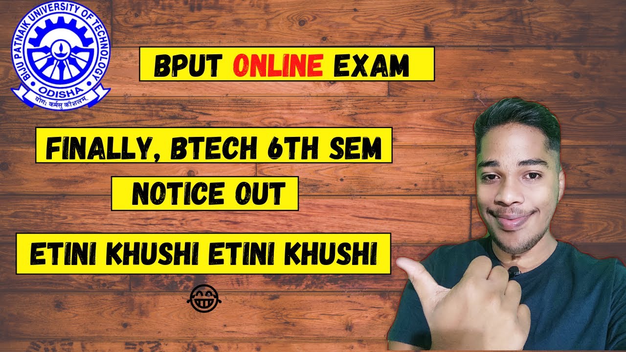 Finally Bput Btech 6th & 8th sem exam notice out🔥Complete details about notice||Even sem exam update