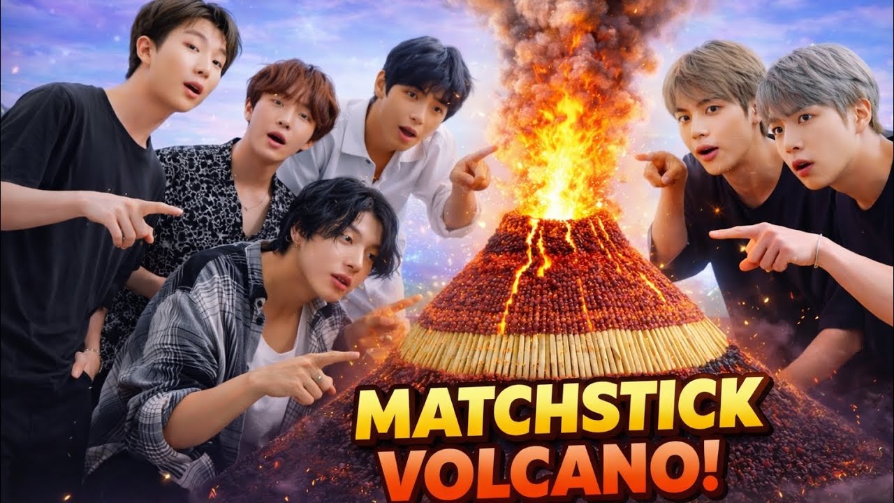 #bts Army watching 👀 for matchsticks volcano 🌋 #माचिस से बना ज्वालामुखी #viral video for bts army💜 