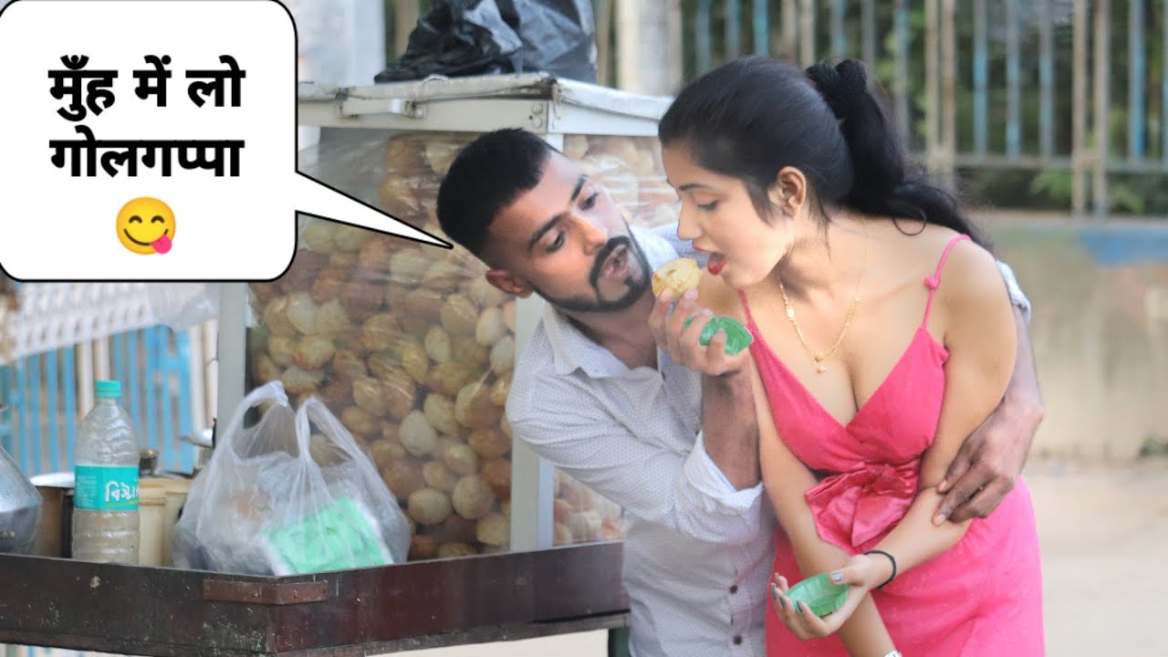 गोलगप्पे (पानी पूरी) Prank On Model Girl @Luchcha Veer