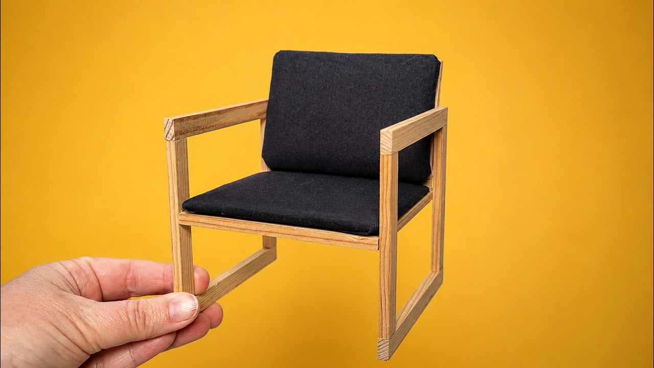 DIY Miniature Doll Chair | Tutorial Barbie Furniture | Dollhouse Furniture