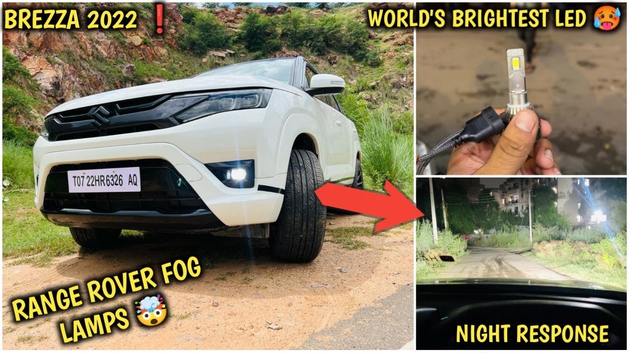 MY BREZZA 2022 GOT BRIGHTEST FOG LAMPS ON EARTH 😍 AOZOOM LED 150W ✅ NEW BREZZA LXI MODIFIED TO TOP 🔥