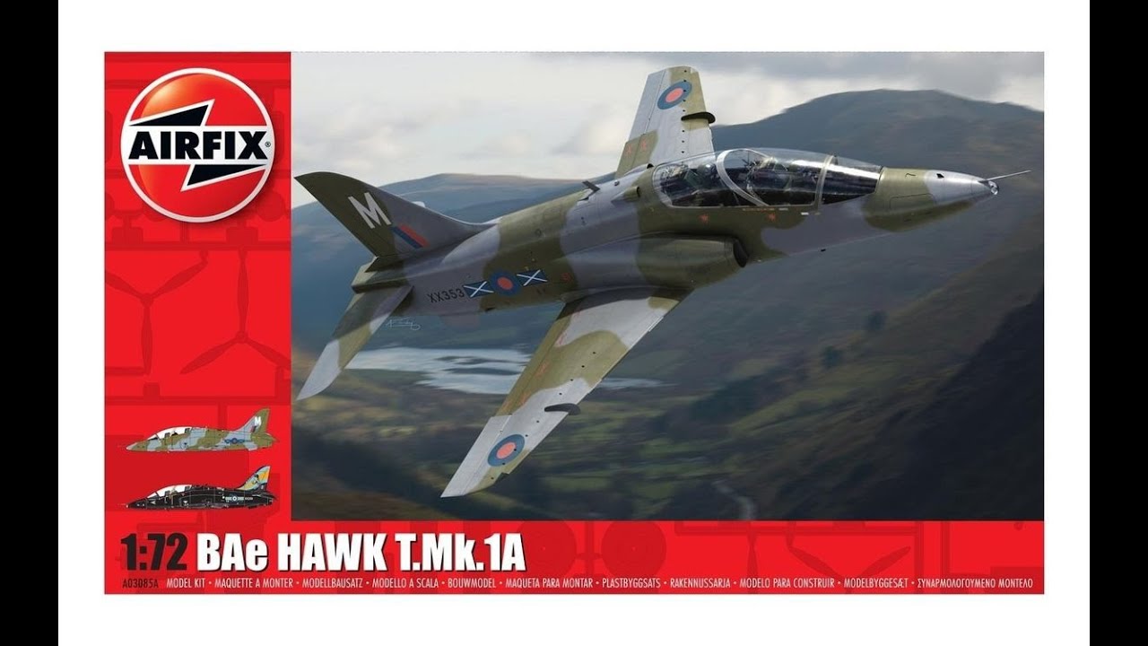 BAe HAWK  T.MK.1A 1/72 AIRFIX Scale Model Kit VIDEO REVIEW