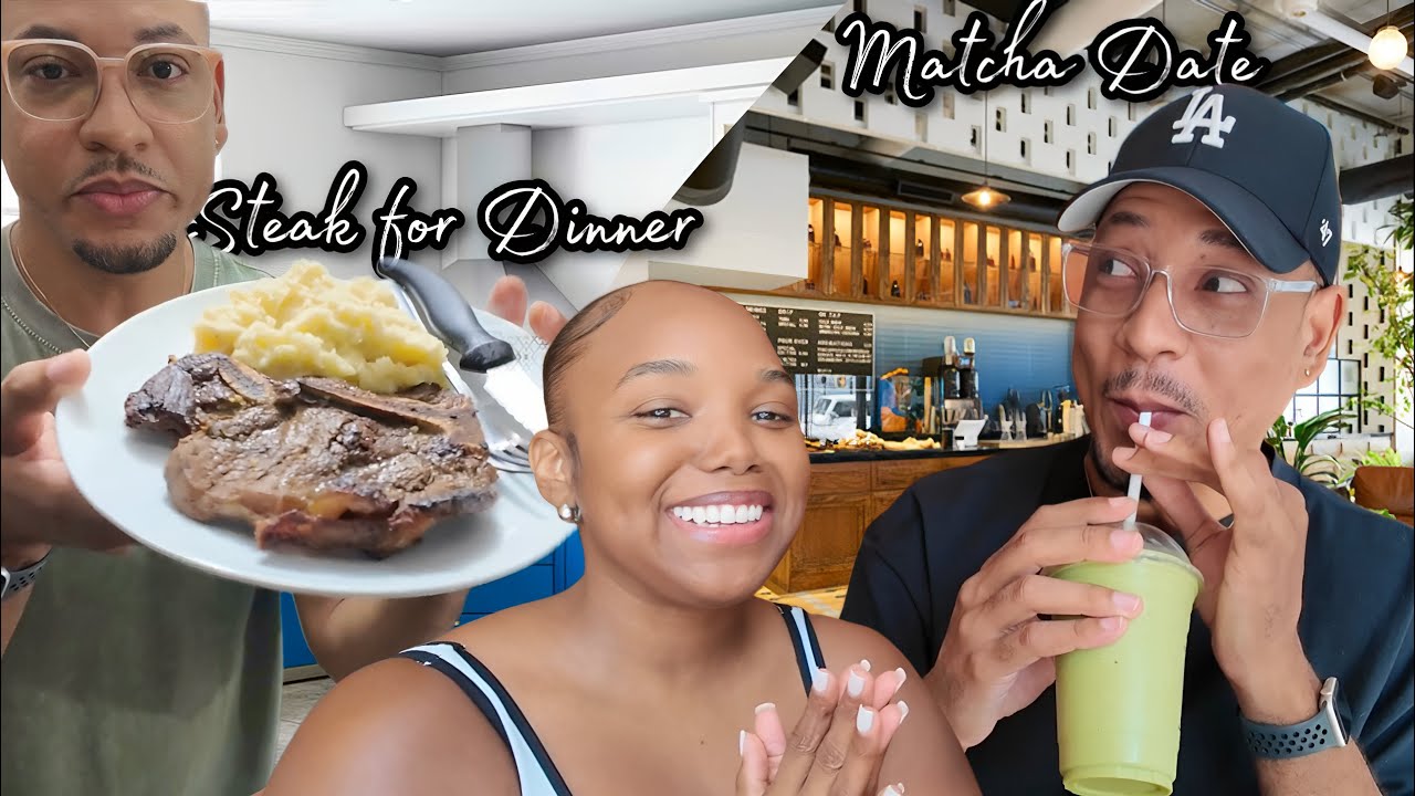 MATCHA TEA DATE + COOKING STEAK FOR DINNER + GNO | QUITE PERRY