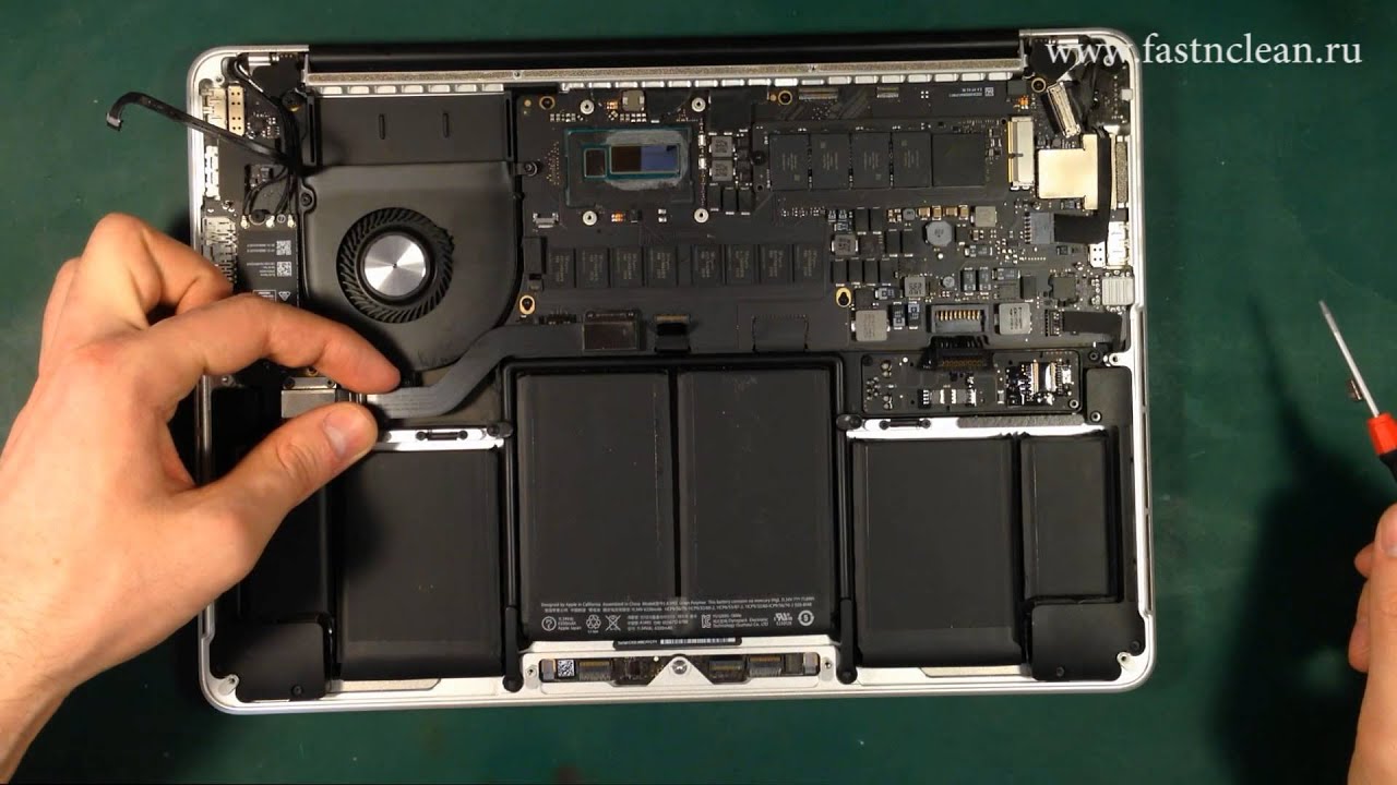 Чистка от пыли и замена термопасты на MacBook Pro Retina Late 2013 (13 дюймов)