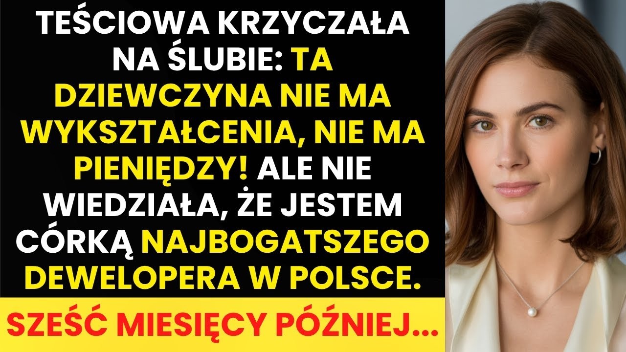 Teściowa krzyczała na ślubie  'Ta dziewczyna nie pasuje!'   Po 6 miesiącach błagała