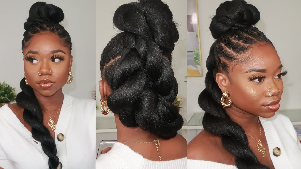 NEW SPICY PONYTAIL | Hairstyle For Natural Hair | Protective Style Under $10 !