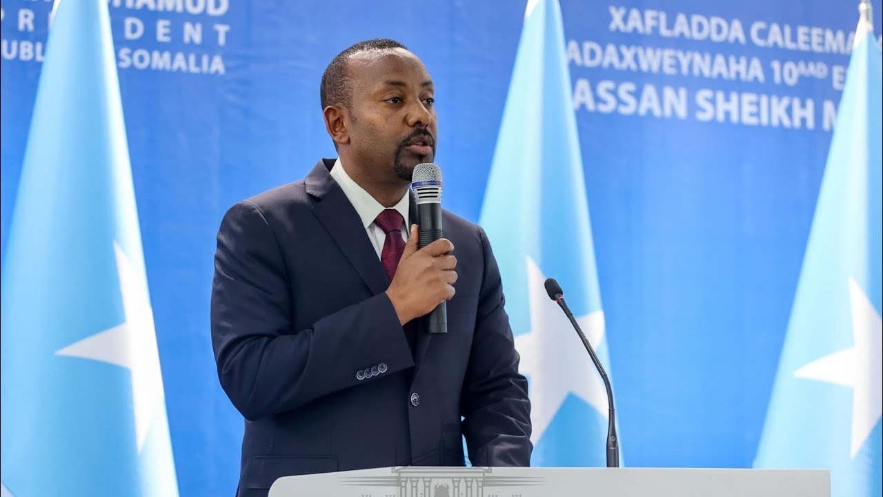 Ethiopia PM Abiy Ahmed speech during Somalia's President Hassan Sheikh Mohamud inauguration ceremony
