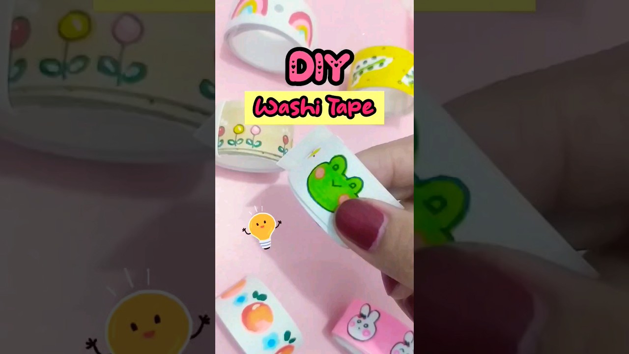 How to Make Washi Tape | Diy Paper Craft Idea | Cara Membuat Washi Tape di Rumah #shorts