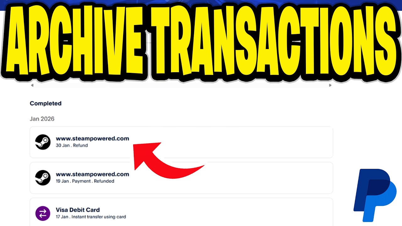 Как заархивировать транзакции PayPal