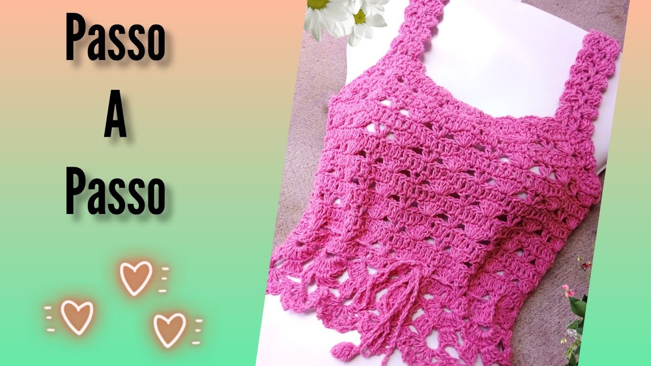 💗BLUSA REGATA DE CROCHÊ