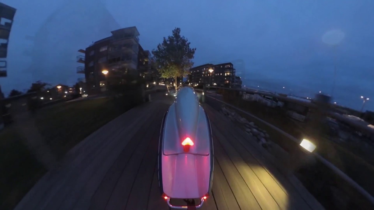 Velomobile at night