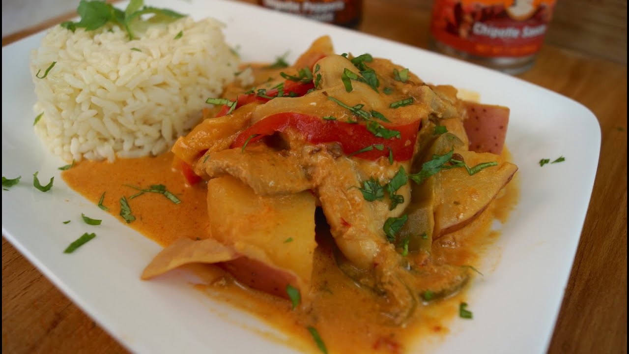 Pollo en Salsa Cremosa con Chipotle - Mi Cocina Rápida