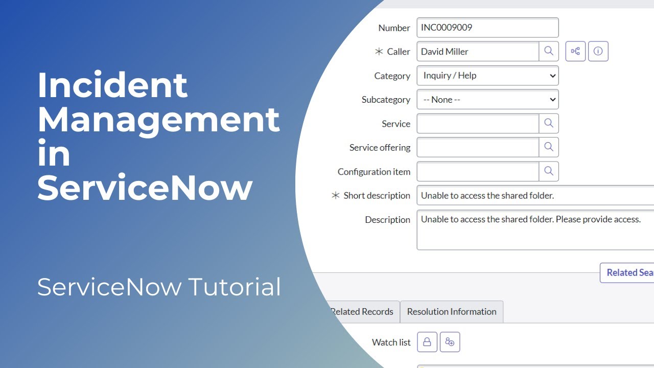 Управление инцидентами в ServiceNow