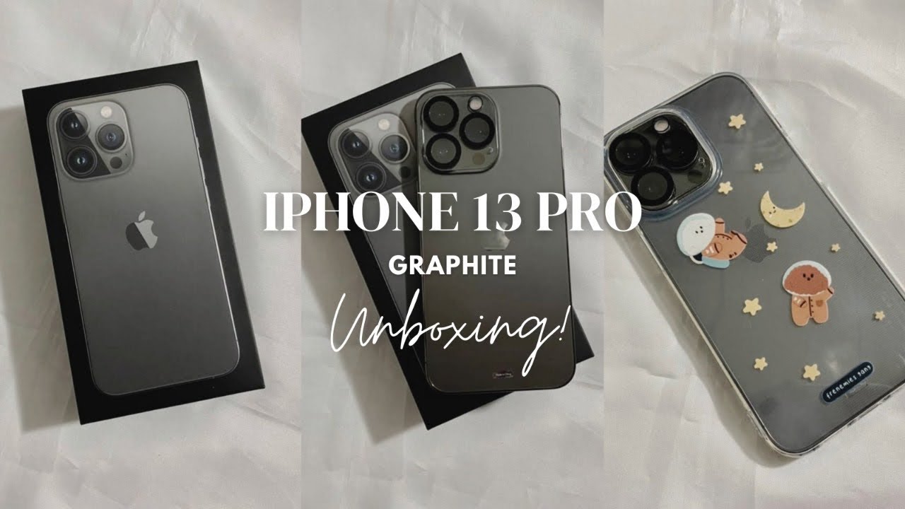 iPhone 13 Pro (Graphite) Unboxing + Accessories + ASMR