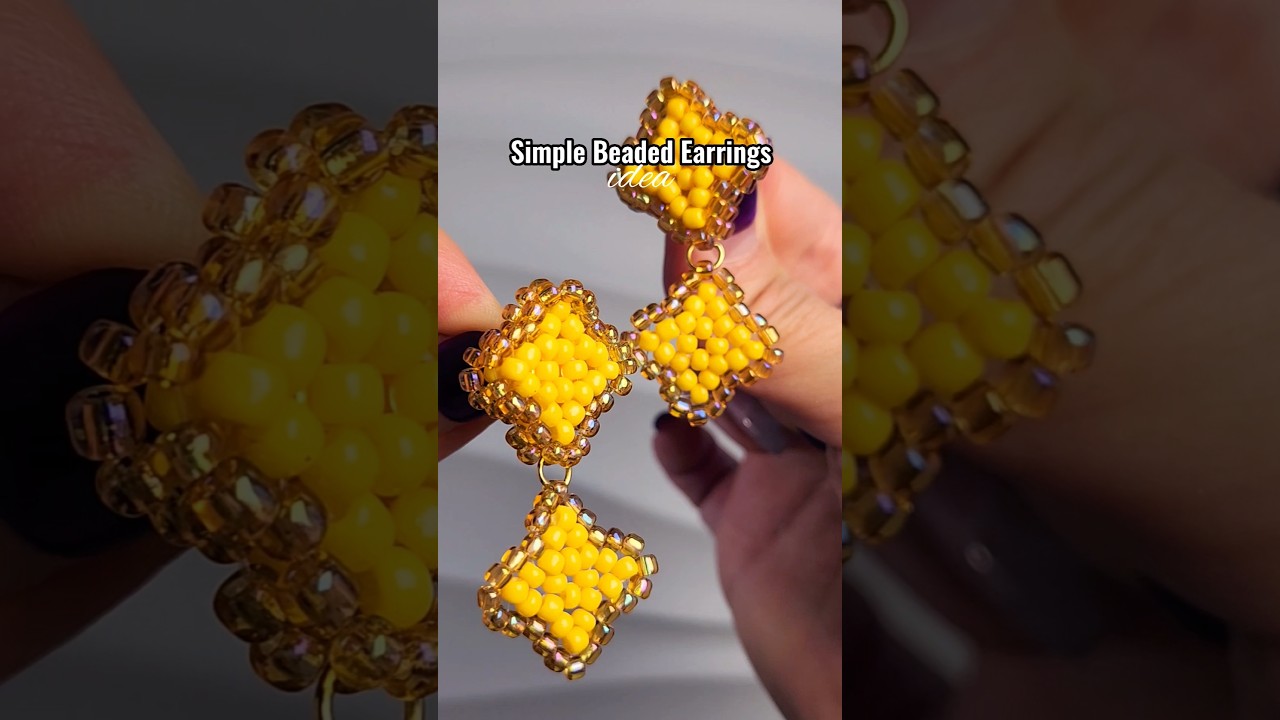 Простые серьги из бисера #рукоделие #серьги #урок #украшения #подарок #стиль #ручнаяработа #сдела...