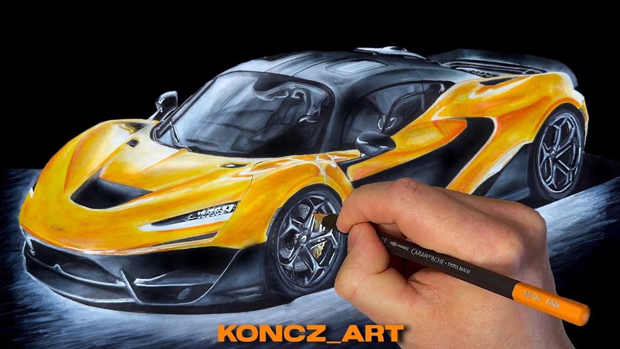 ✍️ HOW I DRAW | MCLAREN W1 ➡️ Timelapse 4K & Original Music 