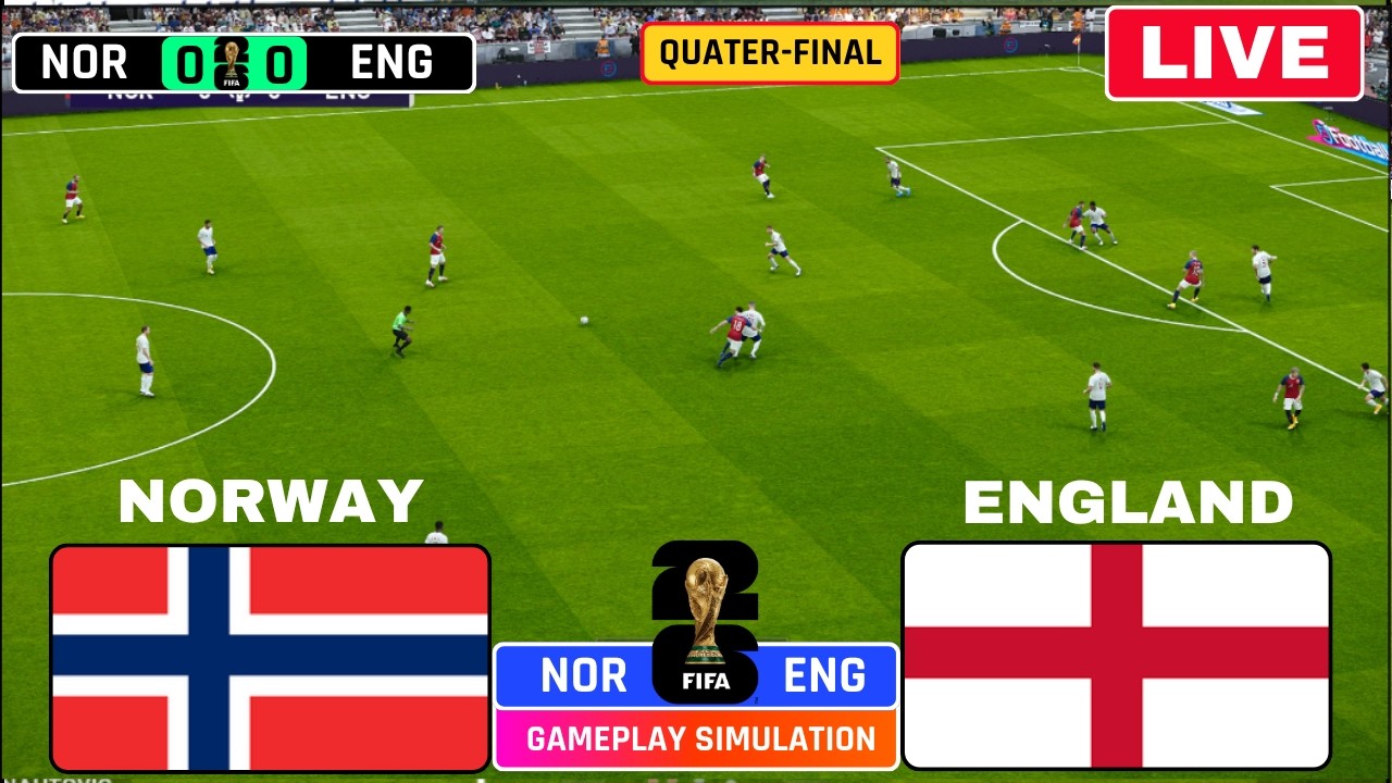 🔴England vs Norway Live | FIFA World Cup 2026 Live Match | Football Simulation Video Game