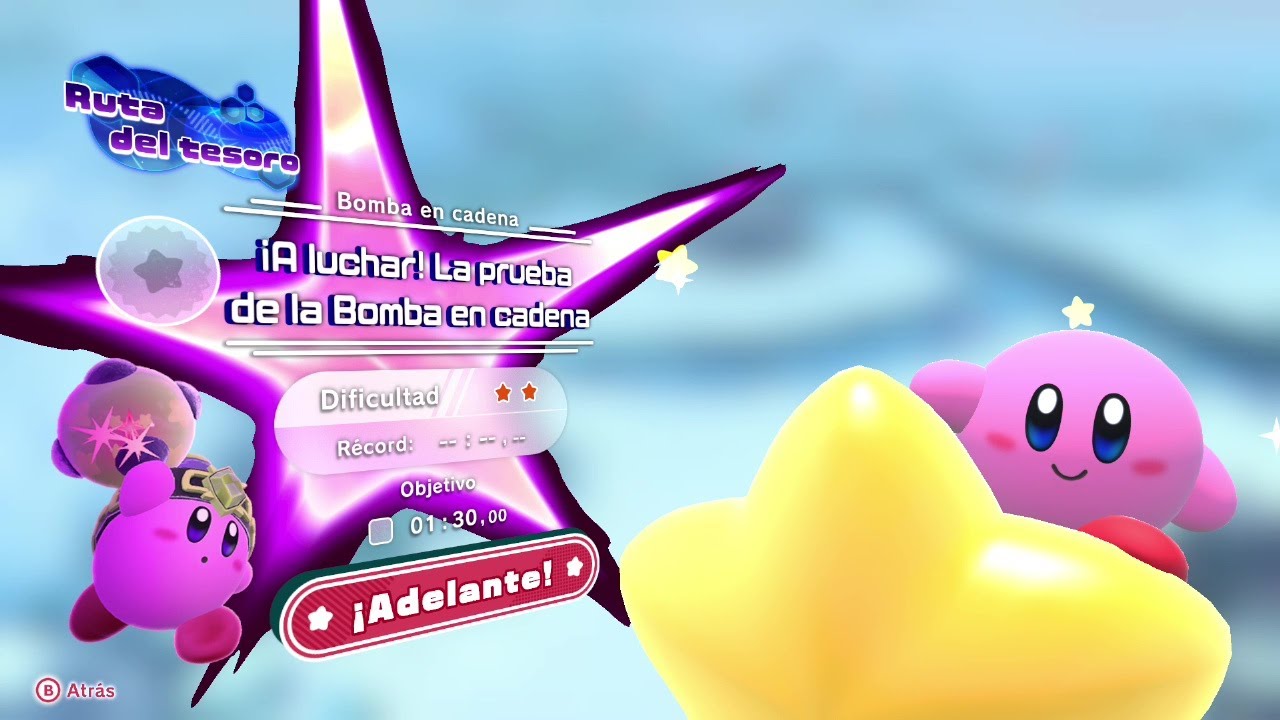 Rutas del tesoro de Olvido Invernal. Kirby y la tierra olvidada