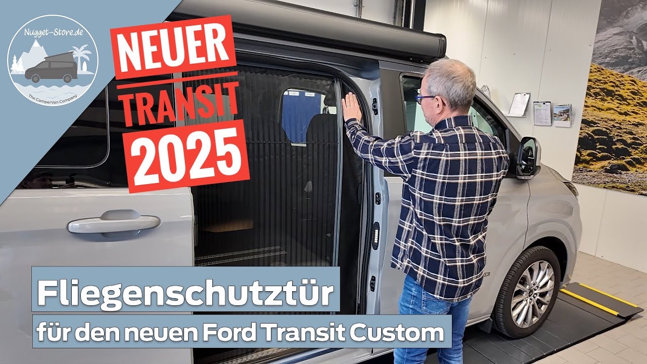 Ford CamperVan Zubeh&ouml;r: Fliegenschutzt&uuml;r f&uuml;r den neuen Transit Costom V710