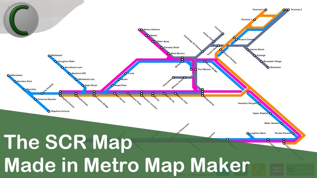 The SCR Map... Made in Metro Map Maker