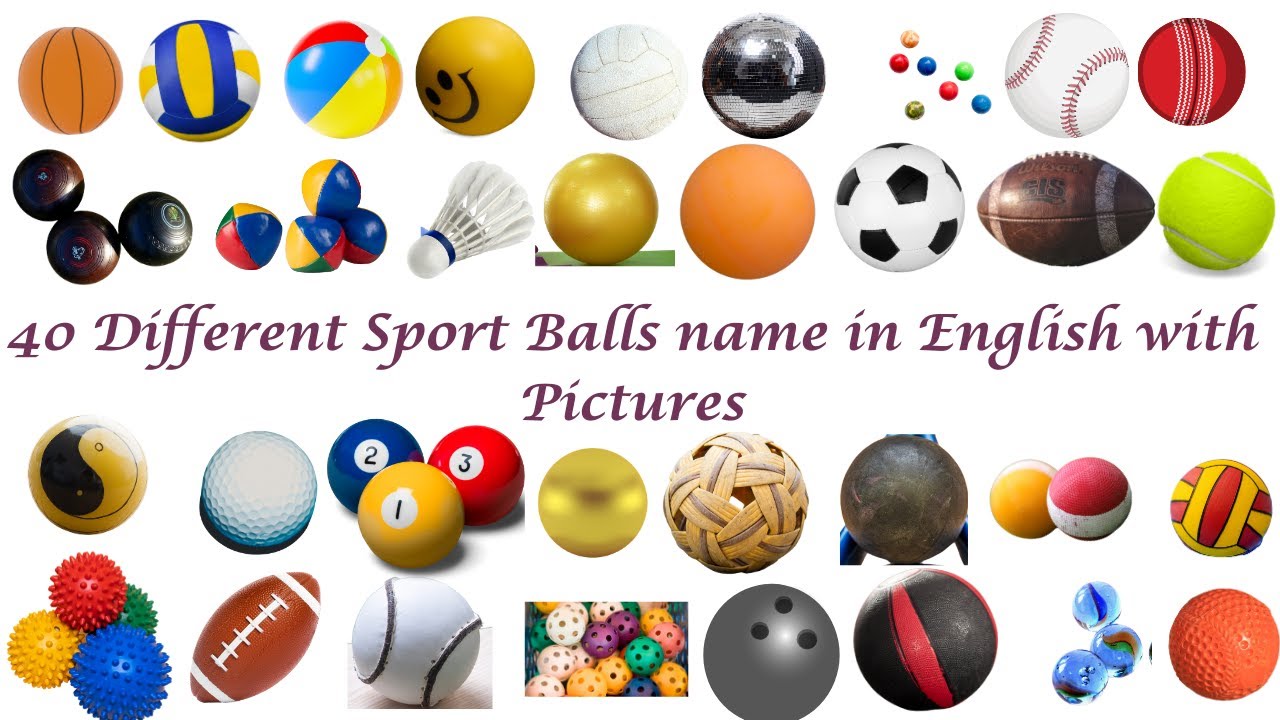 Balls Vocabulary|Different Balls Name in English with images|Different Types of Balls for kids