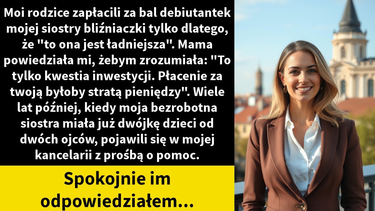 Moi rodzice zapłacili za bal debiutantek mojej siostry bliźniaczki tylko dlatego,