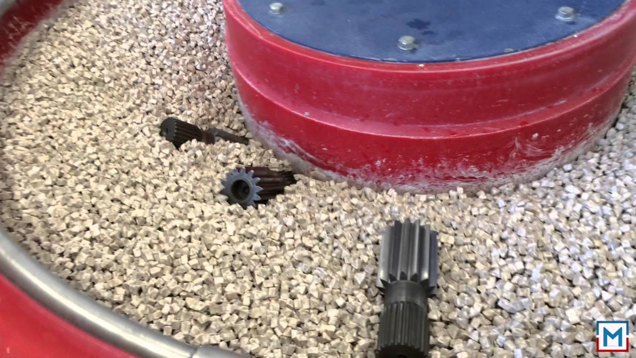 Vibratory polishing of gears in CM 200 machine by Walther Trowal