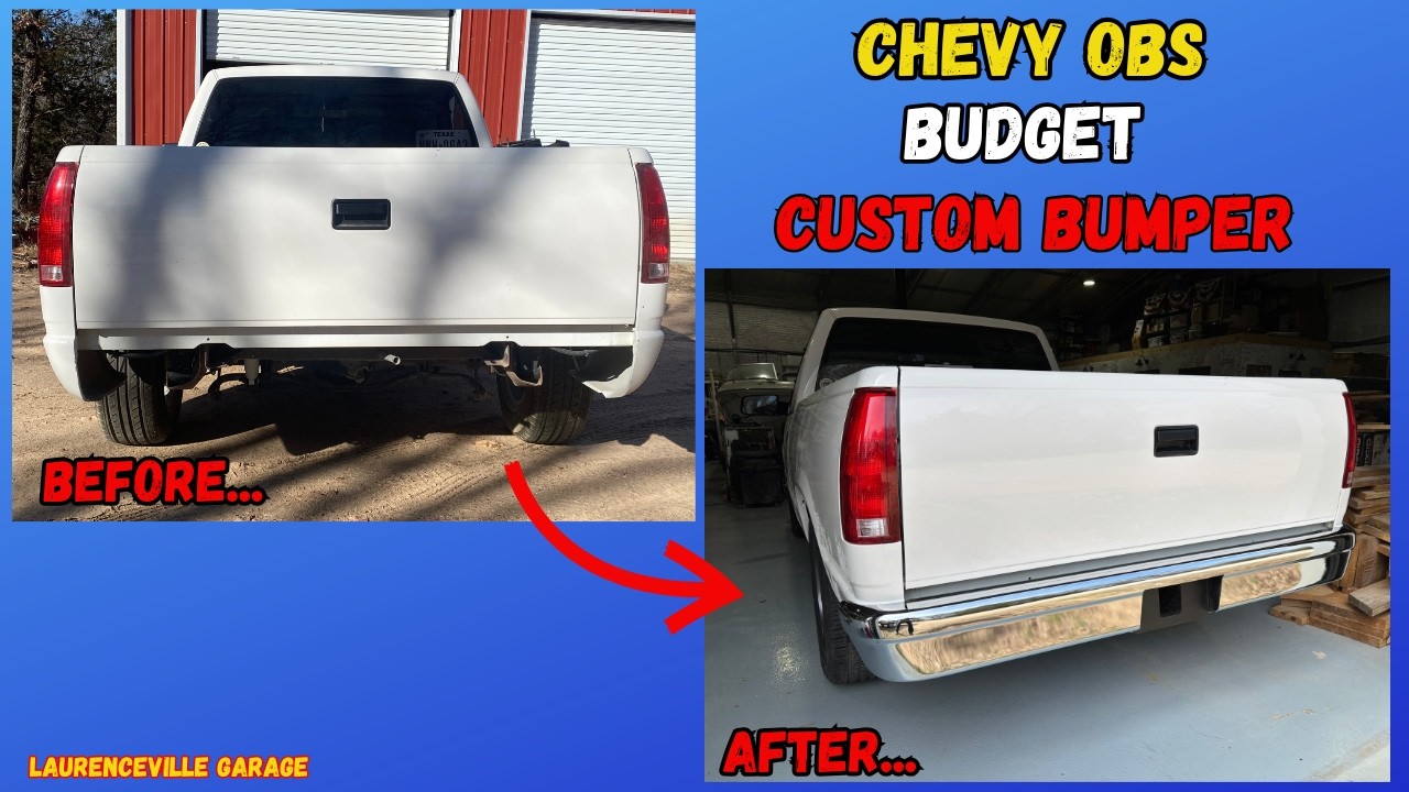 1991 Chevy OBS CUSTOM REAR BUMPER, Ford E Series Van Bumper Modifications DIY Save $$