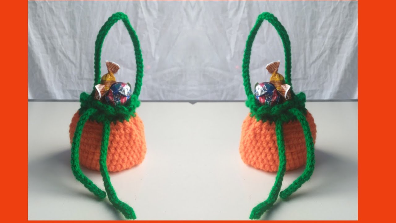 Bolso calabaza Hallowen tejido a crochet