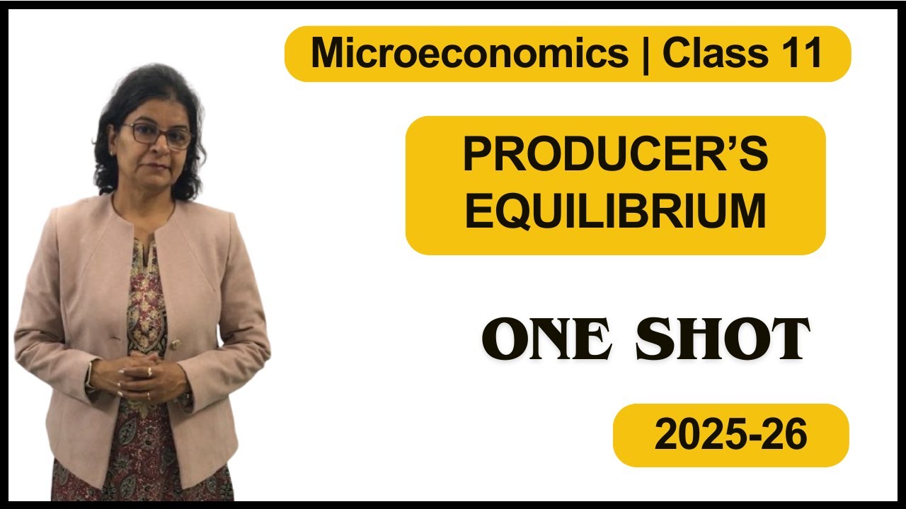 Producer Equilibrium - | Microeconomics, Class -11, MC=MR, when MC starts rising, profit calculation