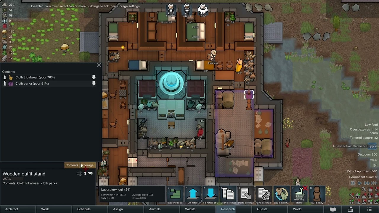 How To Use Outfit Stands In Rimworld