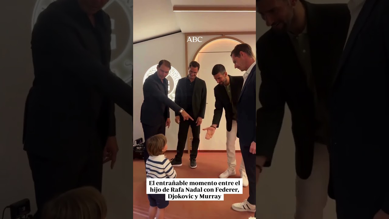 Este es el ENTRA&Ntilde;ABLE momento entre el HIJO de NADAL con FEDERER, DJOKOVIC y MURRAY