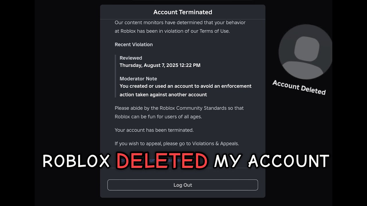 My Roblox Account Was Deleted — Here’s What Happened