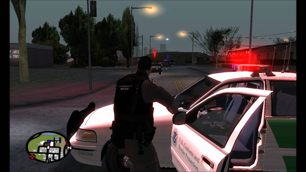 US Border Patrol Exciting Pursuit / Shootout - GTA SA