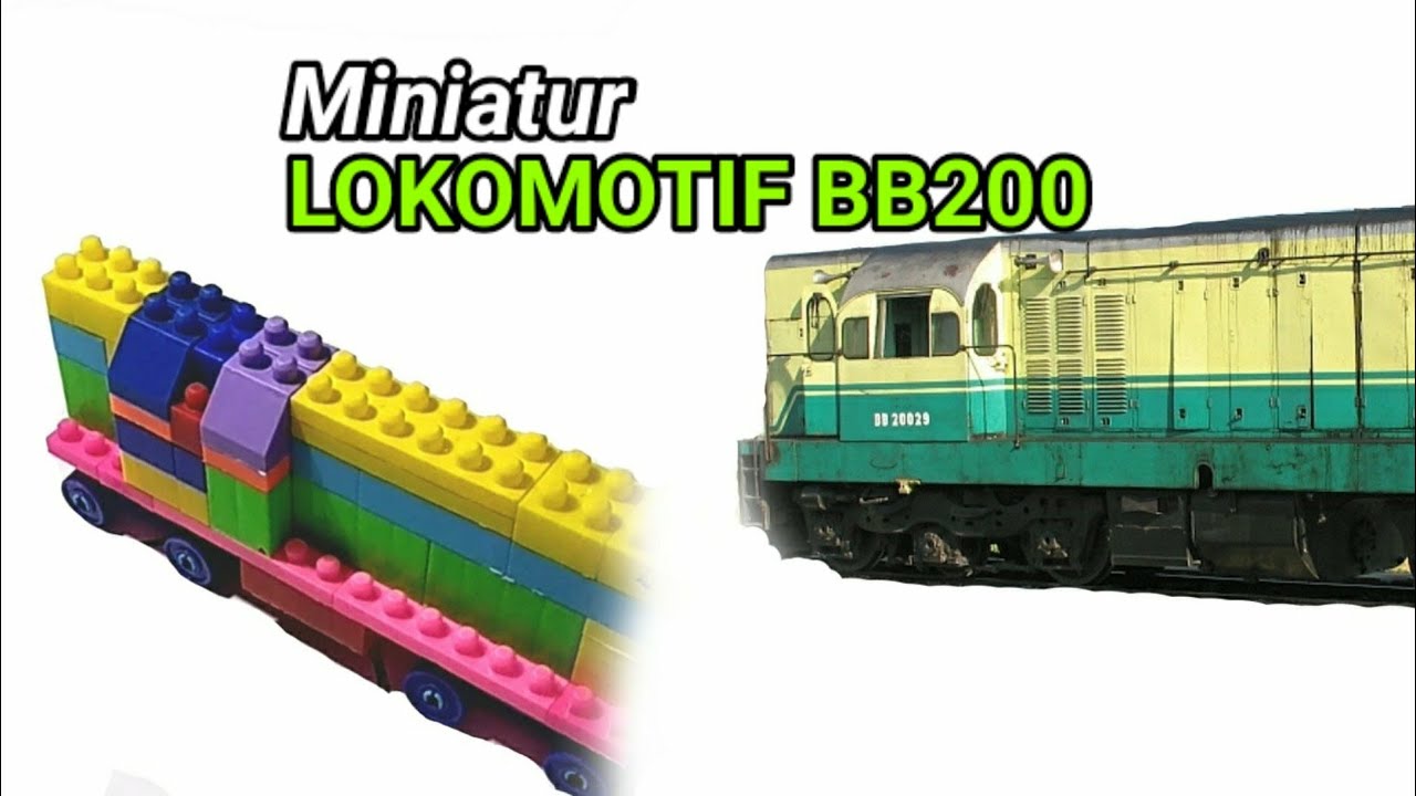 Membuat Mainan Miniatur Lokomotif BB200 Kereta Api Indonesi Dari Mainan Balok Susun/Building Blocks