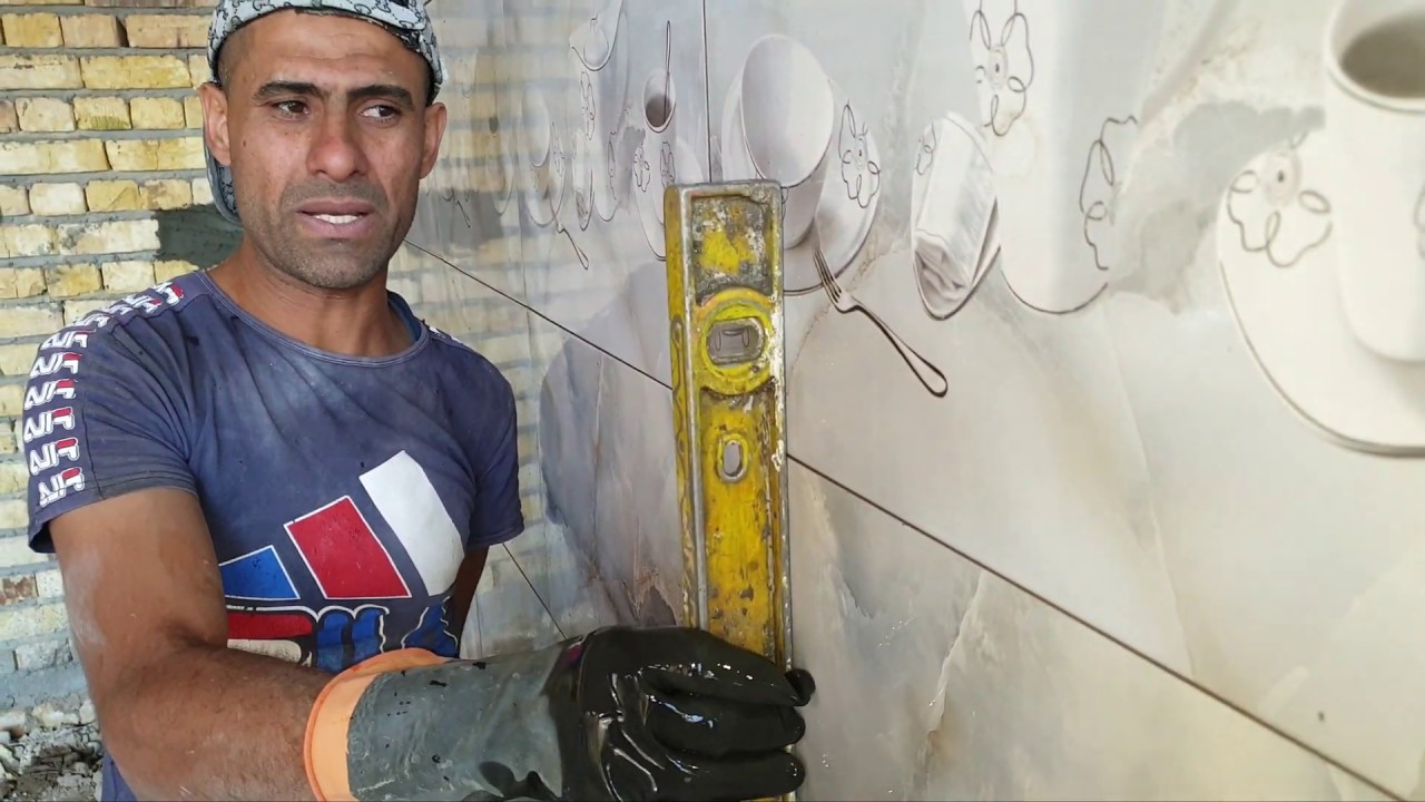 تعلم عمل السيراميك على الحائط المائل اي (الحائط العوج) للمبتدئين 07808037071\07730083843