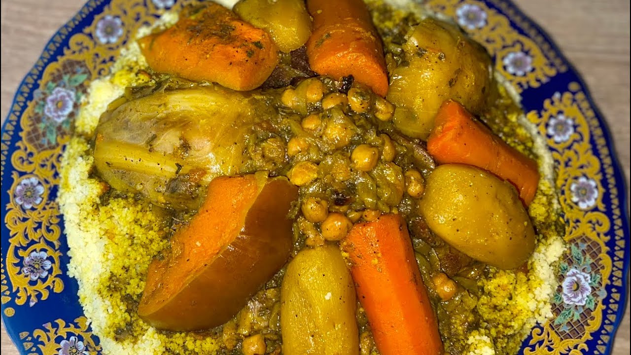 Couscous vlees met groenten| الكسكس باللحم والخضروات