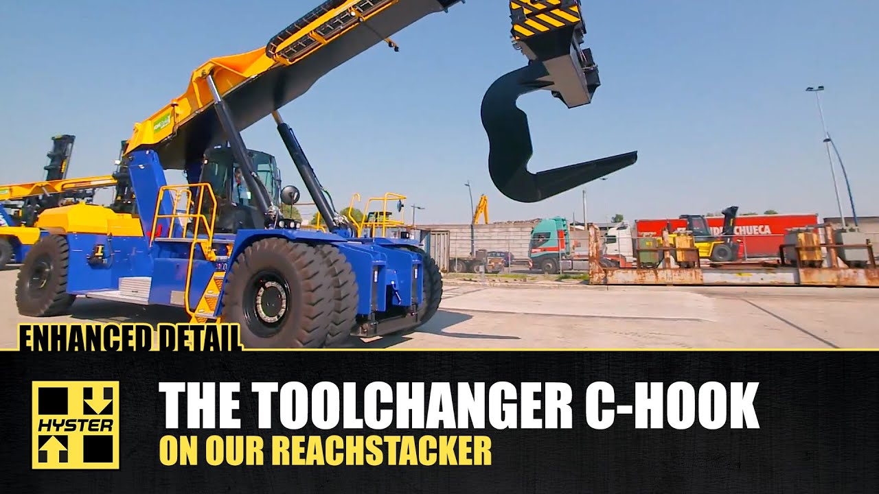 ReachStacker Toolchanger C hook – Hyster® Special Truck Engineering #HysterHUB16
