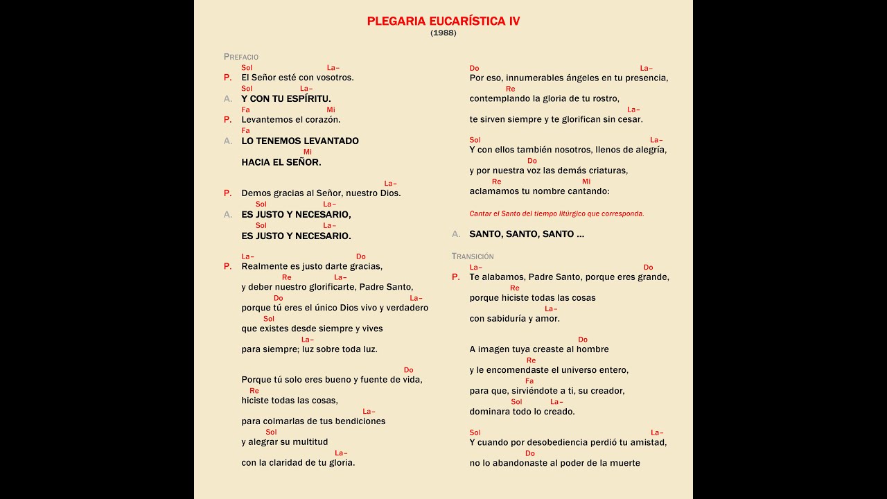 Plegaria Eucarística IV