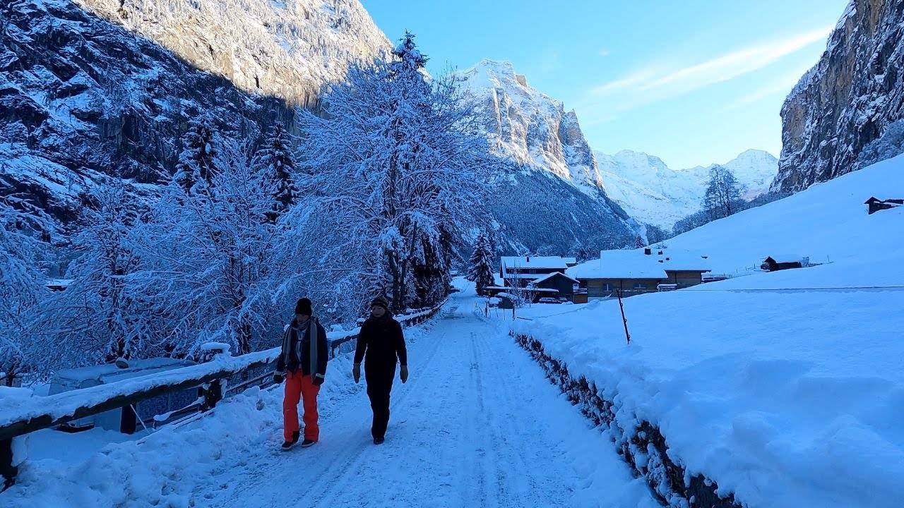 Lauterbrunnen - Snow in the Swiss Alps