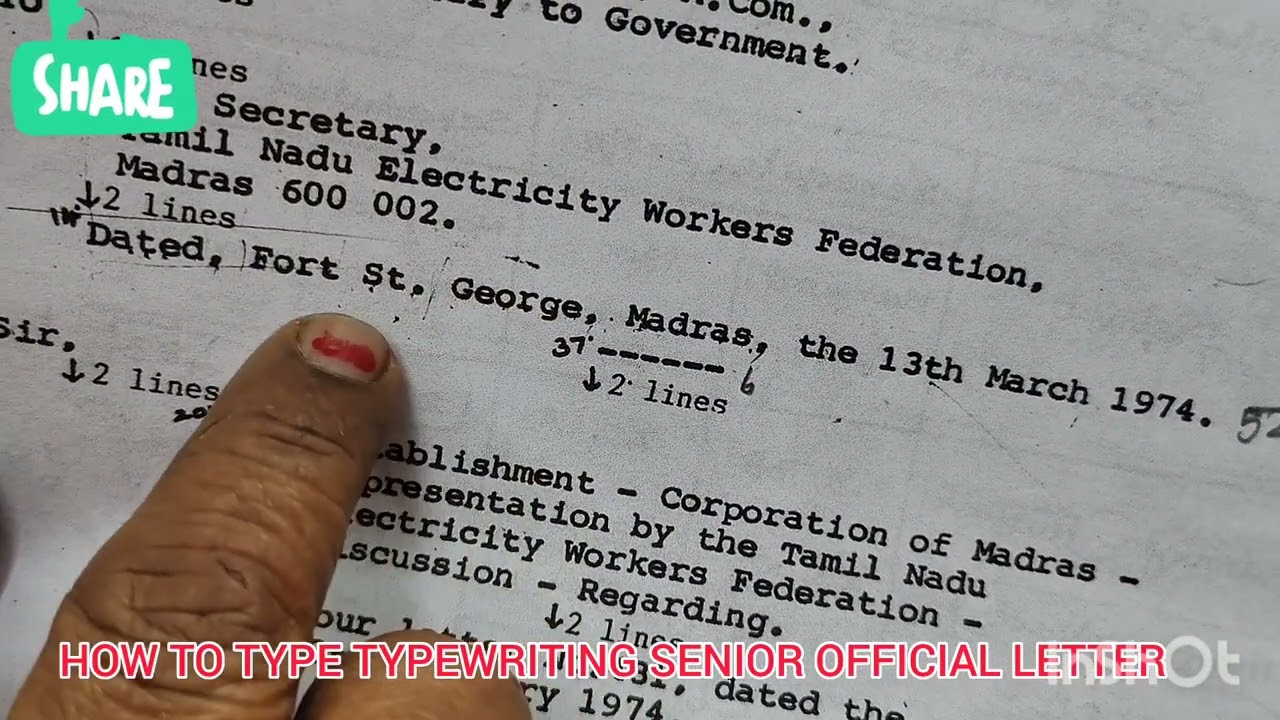  HOW TO TYPE  ENGLISH SENIOR OFFICIAL LETTER  FROM  TO MODEL