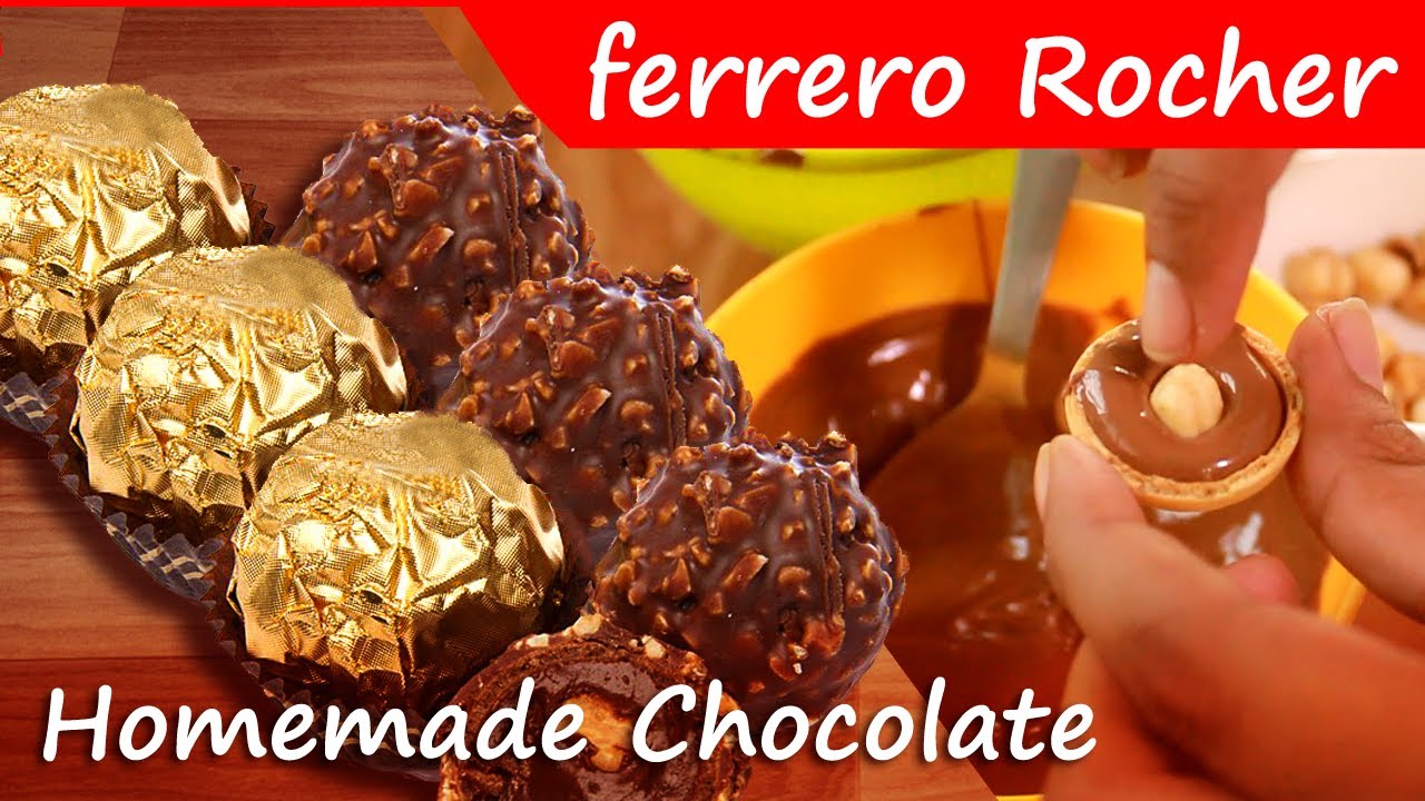 homemade ferrero rocher chocolate recipe | homemade chocolate recipe |