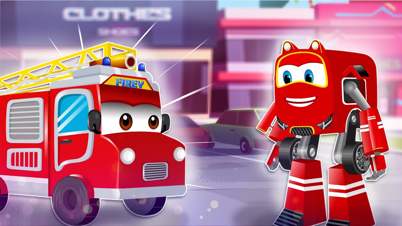 Supercar Rikki Saves the City from the Fake Alert with the Help of The Fire Truck!