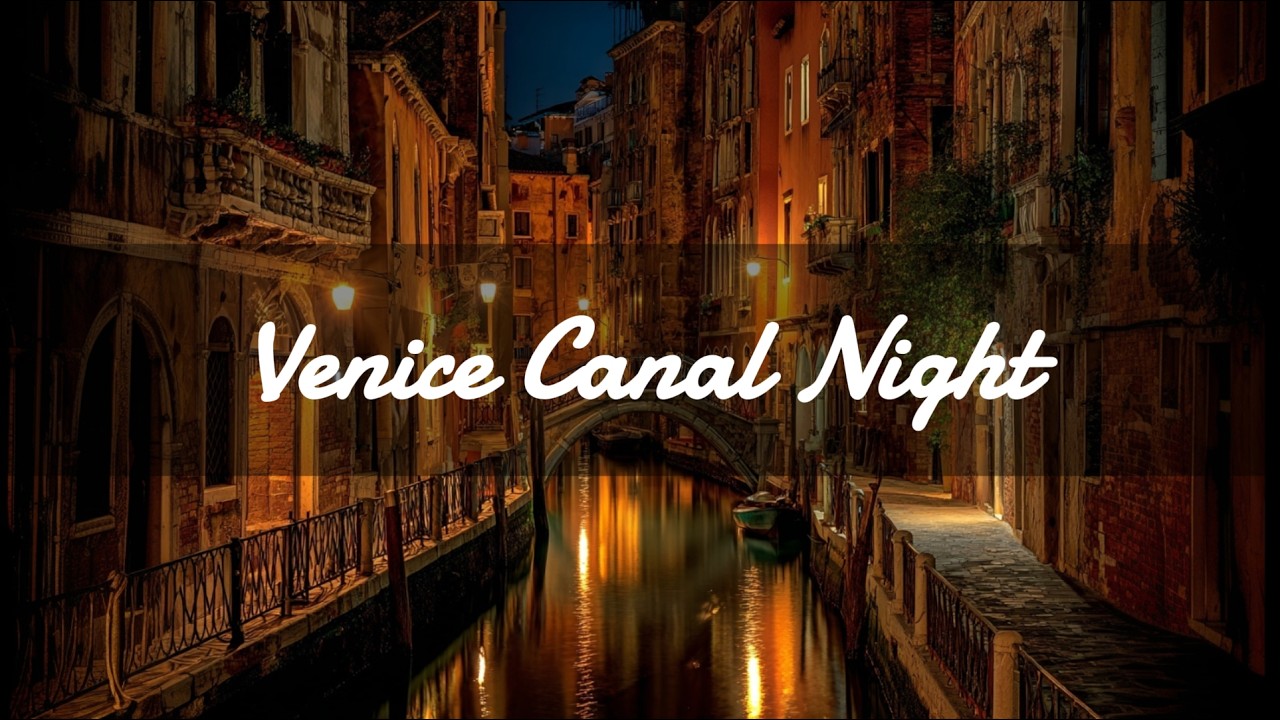 Venice Canal Night Ambience — Electric Guitar Instrumental for Focus (2h 41m)