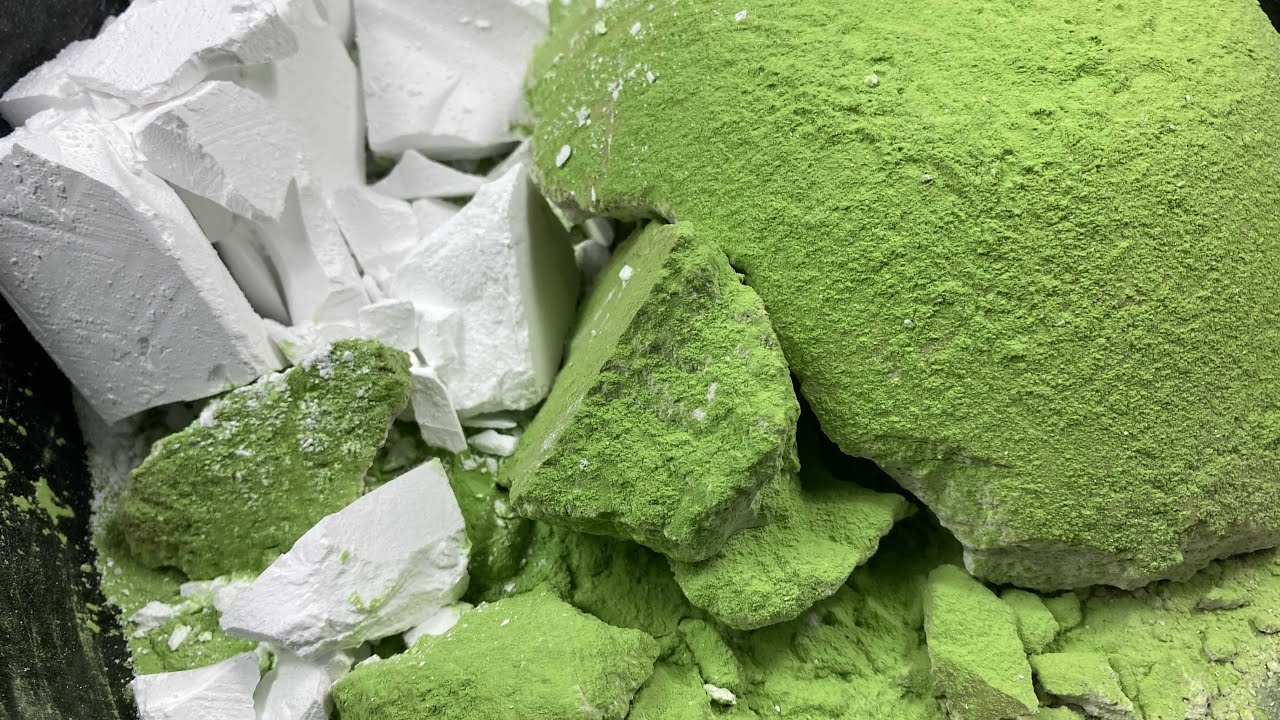 Super dusty gym chalk slabs | ASMR | green reforms | sleep aid