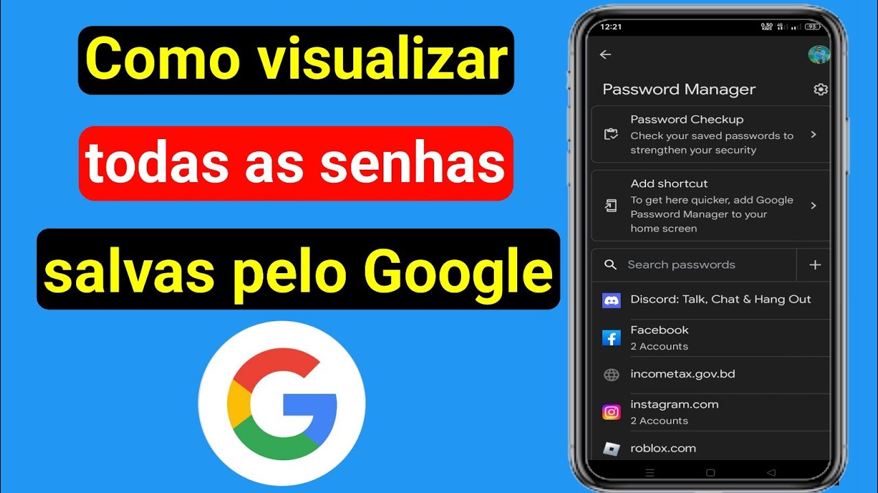 Como encontrar todas as suas senhas salvas no Google no celular |  Ver senha salva no Google